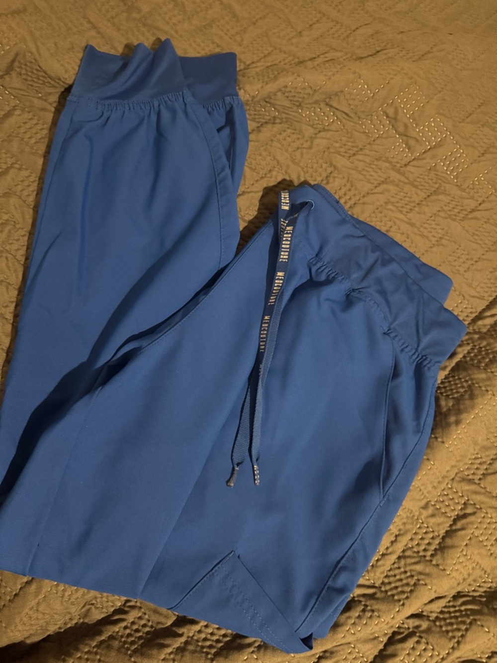Med Couture Insight Blue Scrub bottom with Gold Logo